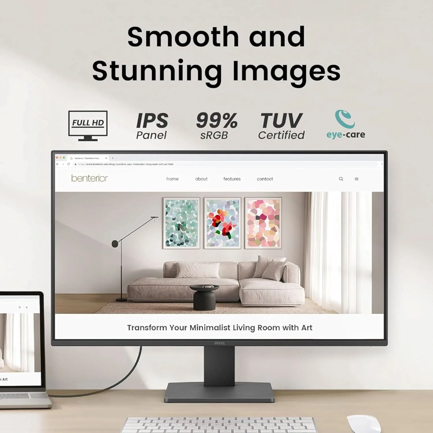 BENQ GW2791 27 Inch FHD 100Hz IPS Panel 99% SRGB 5MS Gaming Monitor - Image 3
