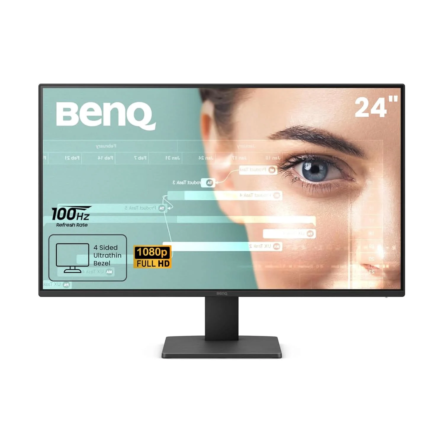 BENQ GW2491 24 Inch FHD 100Hz IPS Panel 99% SRGB 5MS Flicker-Free Office Monitor