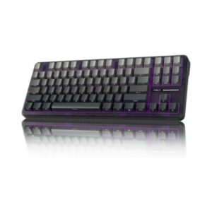 AULA F87 Side-Engraved Keycaps Wireless Tri Mode (2.4GHz/Type-C/BT) RGB Mechanical Gaming Keyboard | Gradient Gray, Space Crystal Switch (F87GrC)