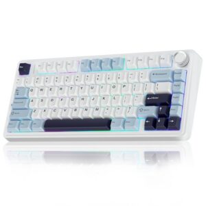 AULA F75 75% Wireless Trio Mode Mechanical Gaming Keyboard With Knob | Cedar Green, Reaper Switch (F75CGR)