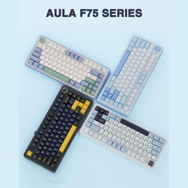 AULA F75 75% Wireless Trio Mode Mechanical Gaming Keyboard With Knob | Cedar Green, Reaper Switch (F75CGR) - Image 10