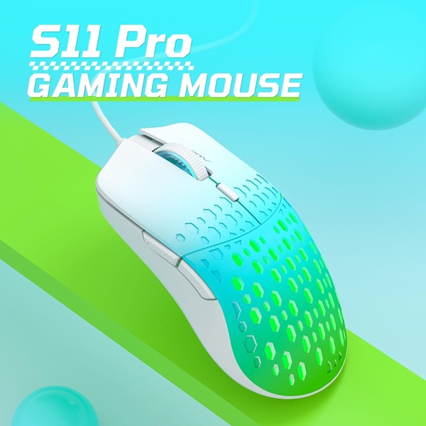 AULA S11 PRO Wired Ergonomic Gaming Mouse ( S11 PRO ) ( 3600 DPI / 6 Macro Button ) ( Blue ) ( S11PROBU ) - Image 4