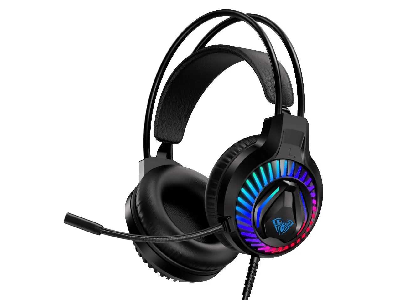 AULA S605 Professional RGB Wired 3.5mm Gaming Headphone ( Black ) ( S605 ) - Image 2