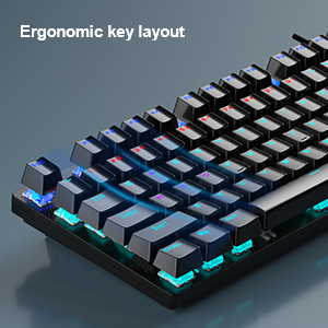 AULA S2022 USB Wired Full Size Mechanical Gaming Keyboard | Black, Blue Switch - Image 6