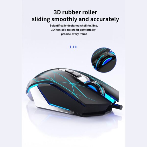AULA T201 Membrane RGB Backlit Gaming Keyboard and Mouse Combo with 7keys and 2400DPI - Image 7