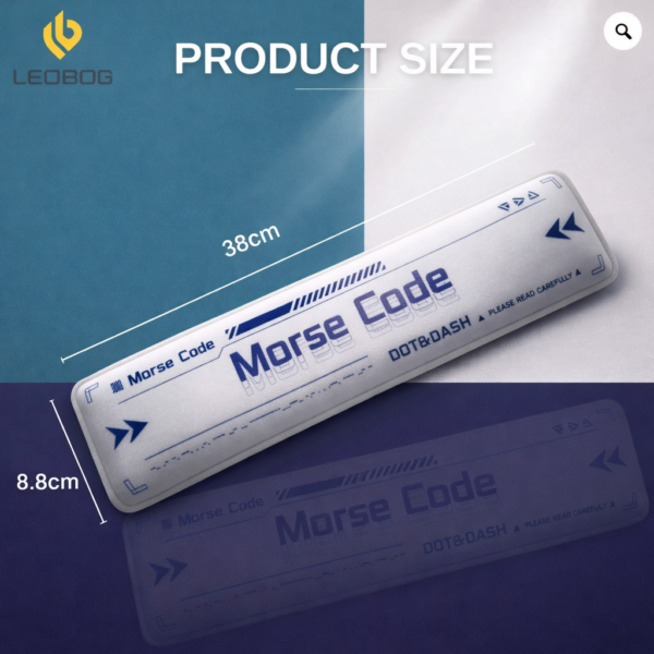 Leobog Morse Code Keyboard Hand rest | Soft Cushion Foam With Anti-Slip Bottom | Ergonomic Design Wrist Support | Compatible With Upto 80% Layout Keyboards (MCH) - Image 3