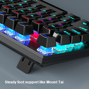 AULA S2022 USB Wired Full Size Mechanical Gaming Keyboard | Black, Blue Switch - Image 3