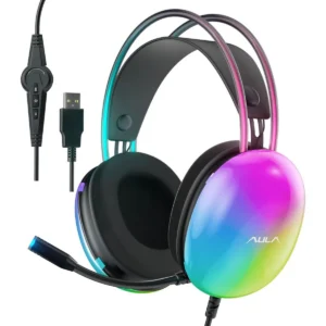 AULA S505 USB Wired 3.5mm Gaming Headphone ( Black ) ( Tablet/Desktop/Gaming Console ) ( S505B )