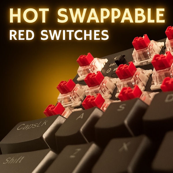 AULA M75 Tri-Mode (2.4G/Bluetooth/Wired)Red switch - Image 6