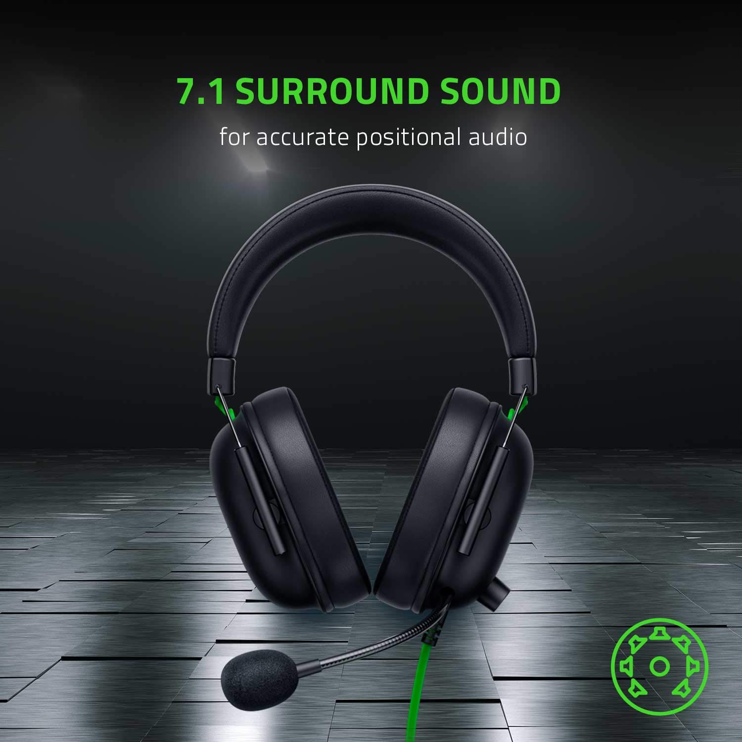 Razer BlackShark V2 X Smartchoice Wired Gaming Headset with Mic, 7.1 Surround Sound, 50mm Drivers, Memory Foam Cushions, Multi-Platform (PC/PS/Xbox/Switch/Mobile), 3.5mm Jack_Black - Image 3
