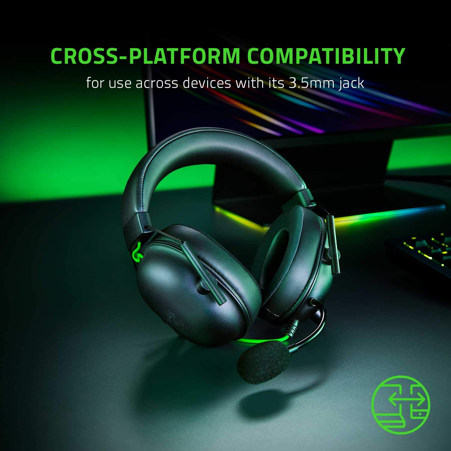 Razer BlackShark V2 X Smartchoice Wired Gaming Headset with Mic, 7.1 Surround Sound, 50mm Drivers, Memory Foam Cushions, Multi-Platform (PC/PS/Xbox/Switch/Mobile), 3.5mm Jack_Black - Image 2