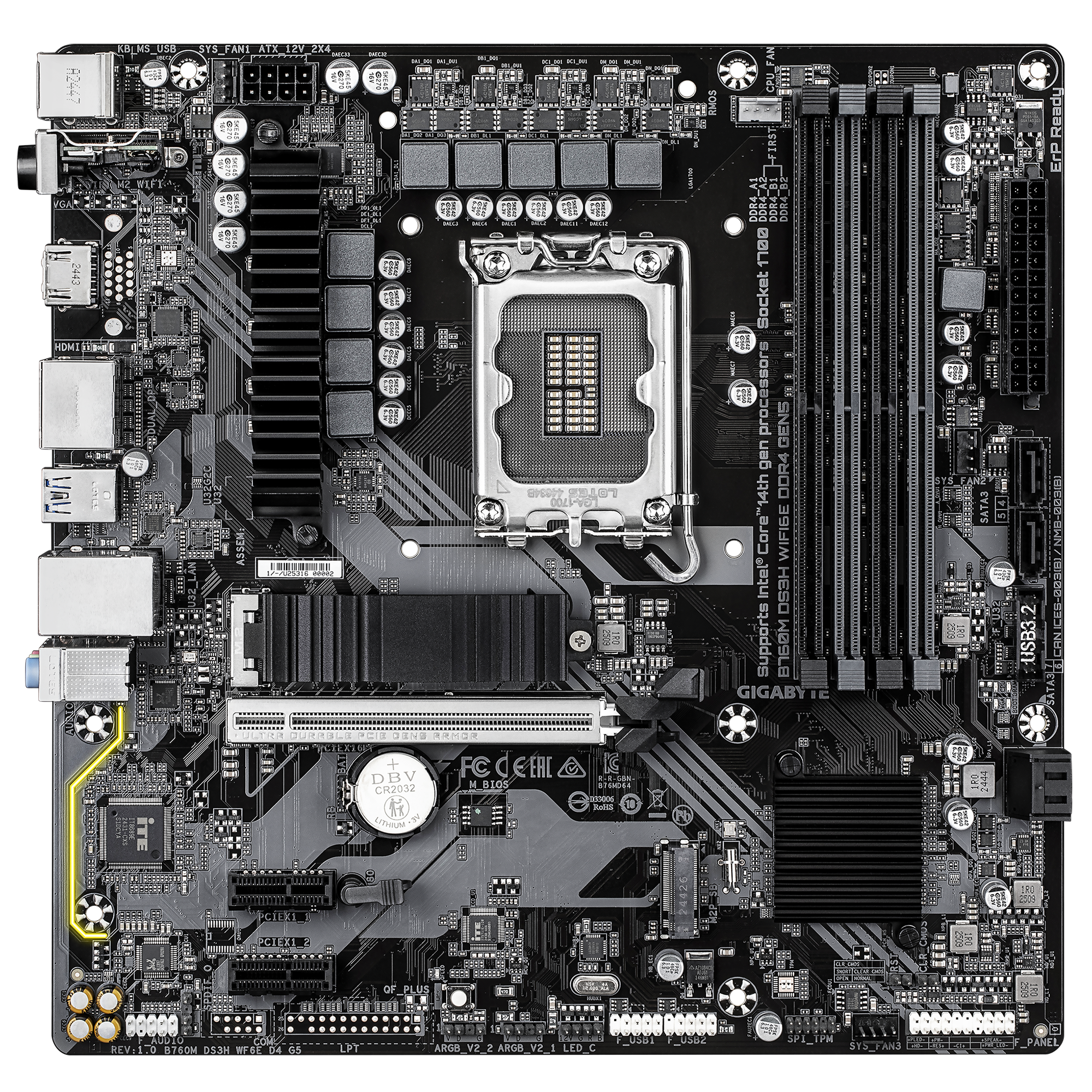 B760M DS3H Wifi6 gigbyte ddr4 - Image 2