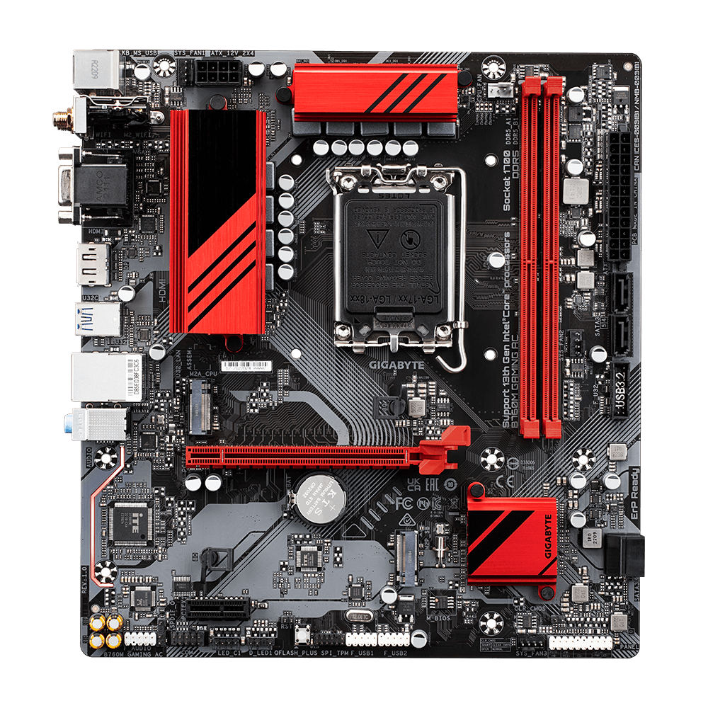 B760M Gaming AC Wifi DDR4 Intel GIGABYTE Motherboard - Image 2