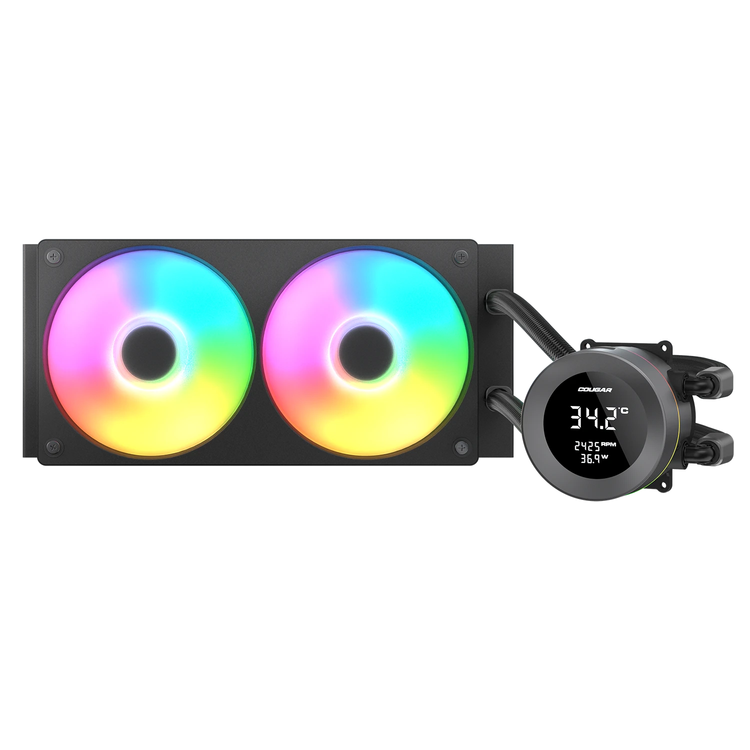 Cougar Poseidon Vistek ARGB 240 Black Analog Liquid Cooler - Image 3