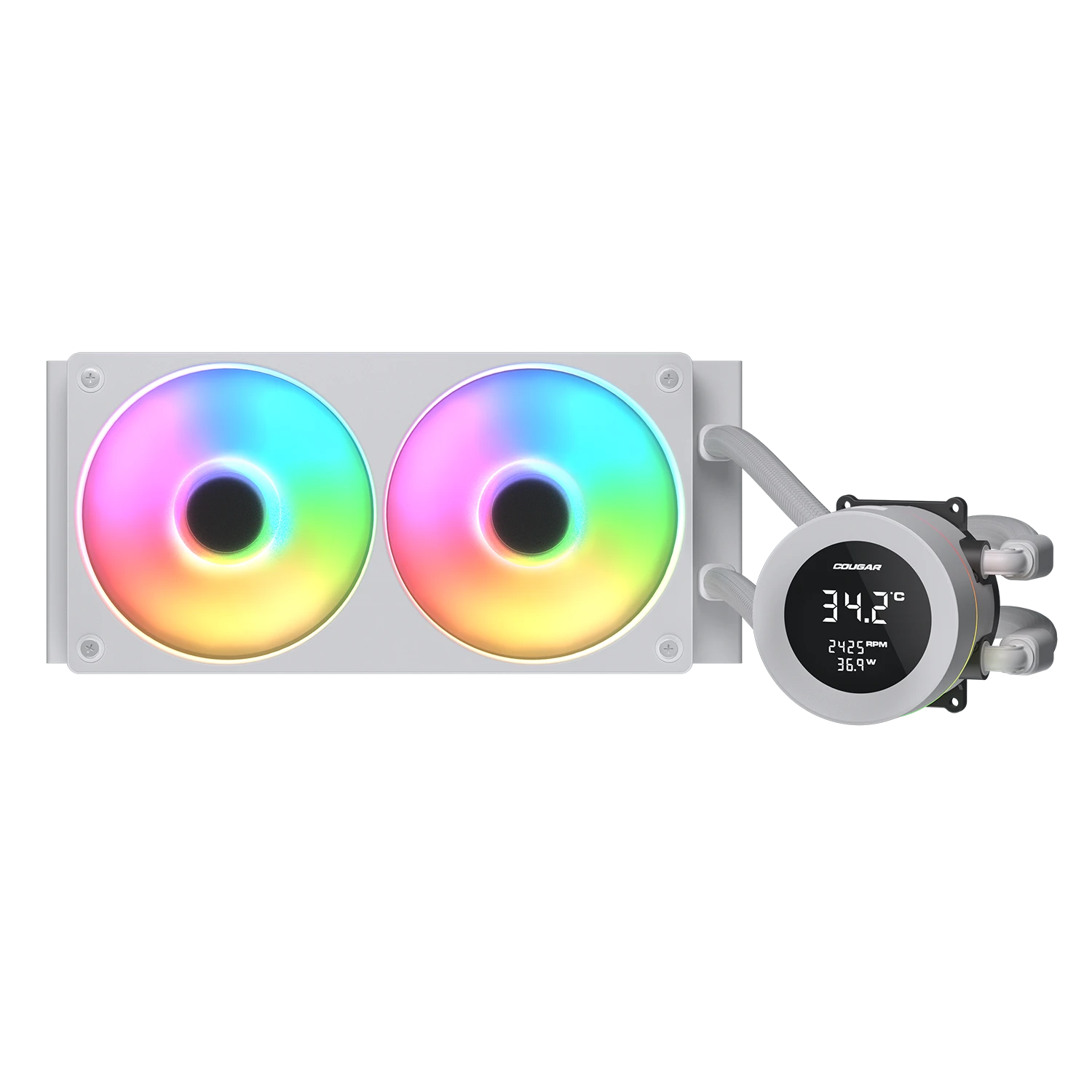 Cougar Poseidon Vistek ARGB 240 White Analog Liquid Cooler - Image 3