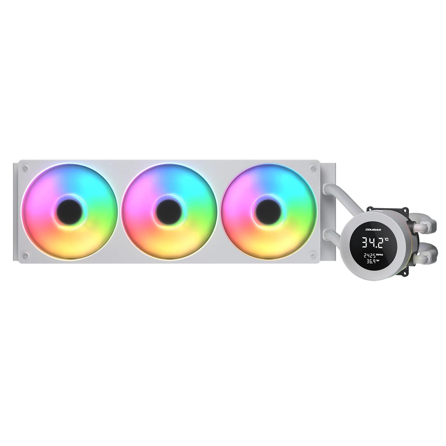 POSEIDON VISTEK 360 ARGB Analog Cougar AIO White - Image 2