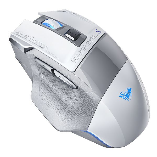 AULA SC550 Wireless Ergonomic Gaming Mouse ( Grey ) ( SC550 ) ( 4800DPI / 7 Macro Buttons )