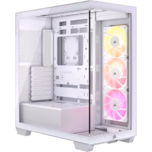 CORSAIR 3500X ARGB TEMPERED GLASS MID-TOWER, WHITE