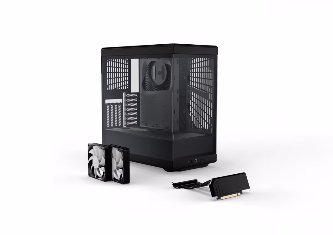 HYTE Y40 ATX Mid Tower Cabinet (Black/White) Colorway : Pitch Black - Image 3