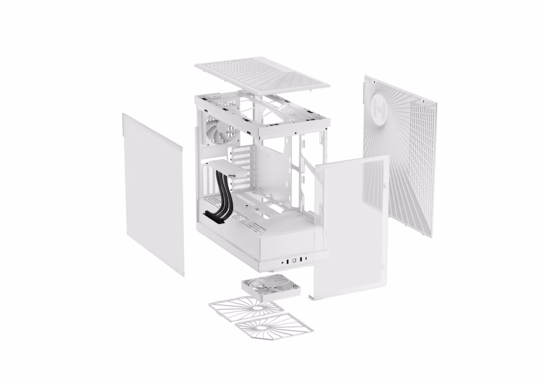 HYTE Y40 ATX Mid Tower Cabinet (White) Colorway: Snow White - Image 2