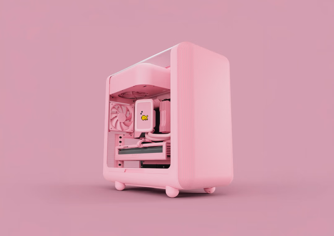 HYTE X50 ATX Mid Tower Cabinet ( Strawberry Milk )