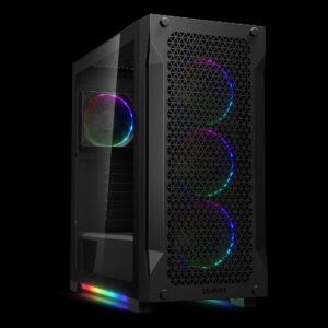 Athena P1 ARGB ATX Mid Tower Cabinet (Black) Gamdias