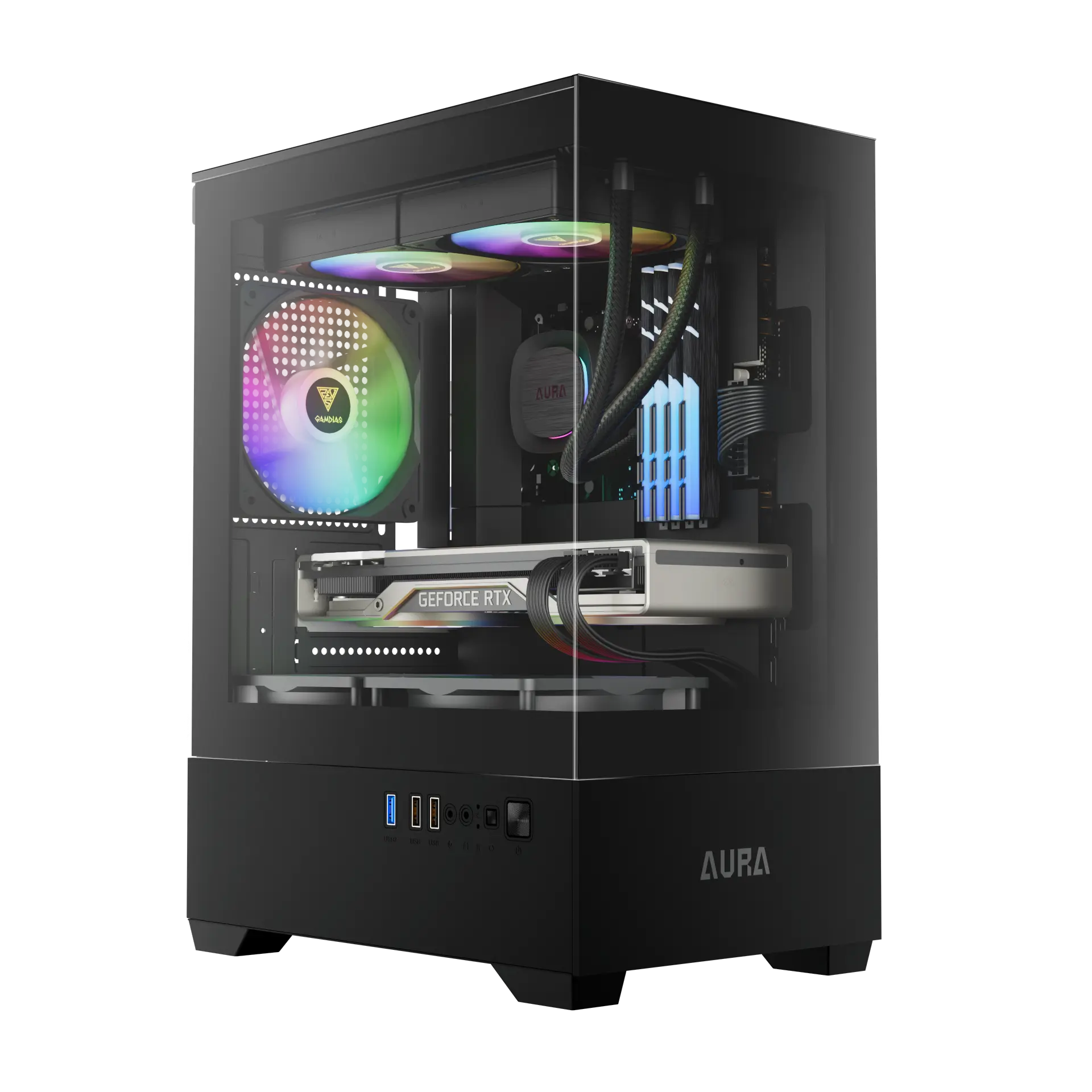 GAMDIAS Aura GC9M ARGB MATX Mini Tower Cabinet ( Black )