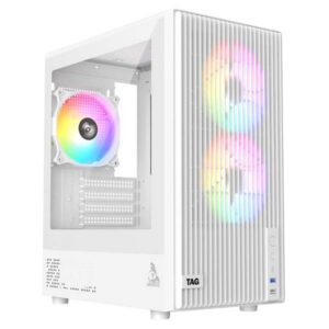 TAG Gamerz EVA Mid-Tower M-ATX Gaming Cabinet White