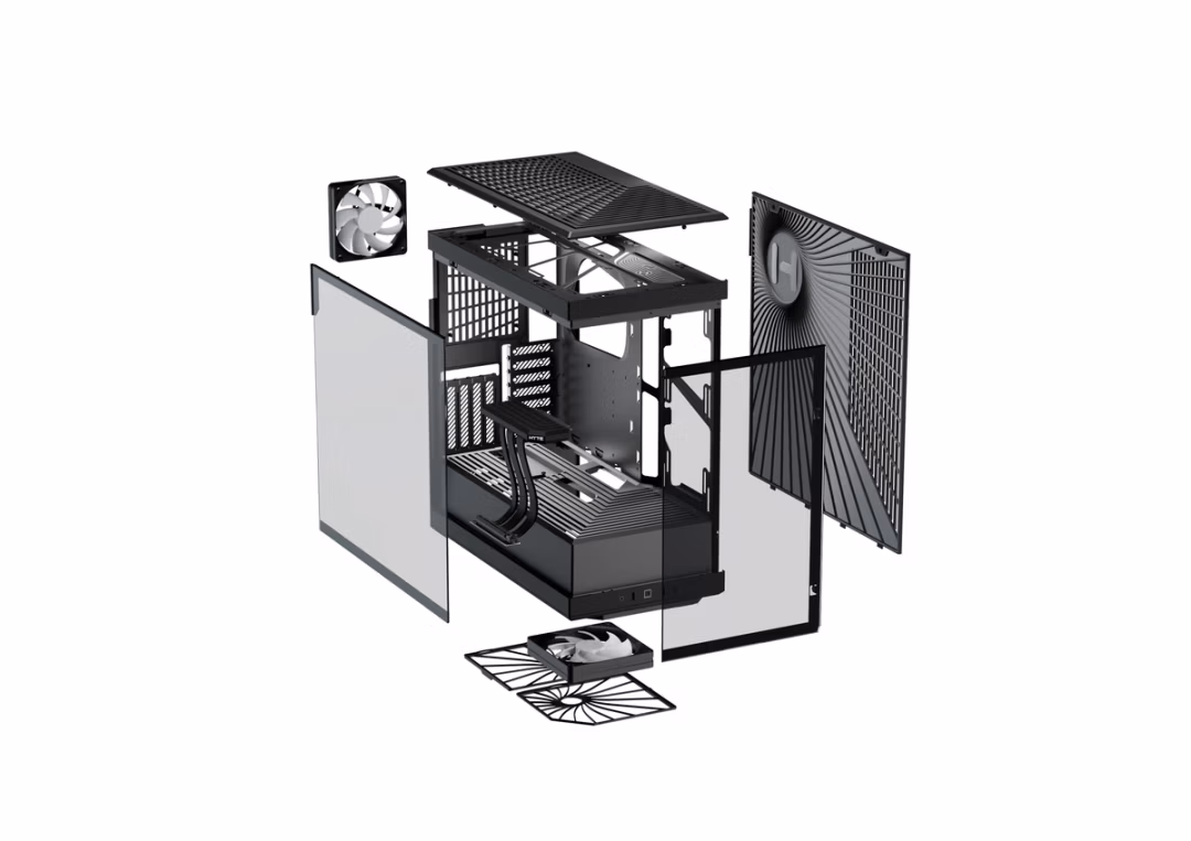 HYTE Y40 ATX Mid Tower Cabinet (Black/White) Colorway : Pitch Black - Image 2